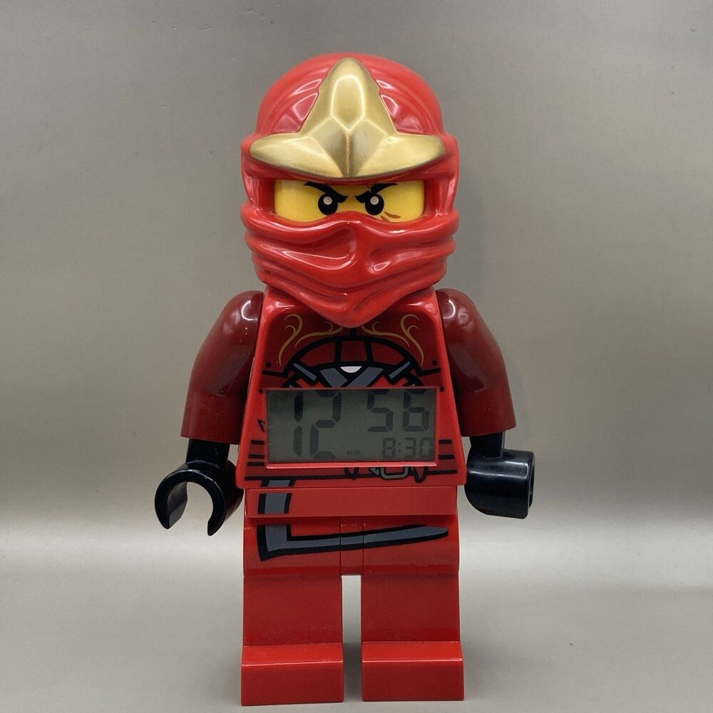 LEGO Ninjago Kai Red Ninja Minifigure Alarm Clock 2012 ClicTime Tested & Working